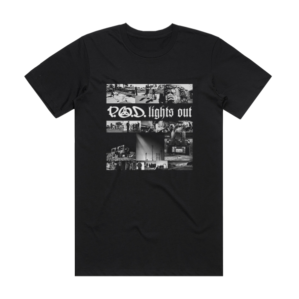 P O D Lights Out Album Cover T-Shirt Black