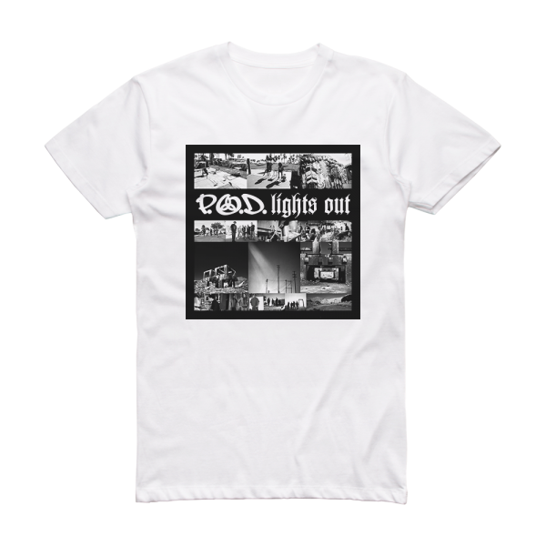 P O D Lights Out Album Cover T-Shirt White