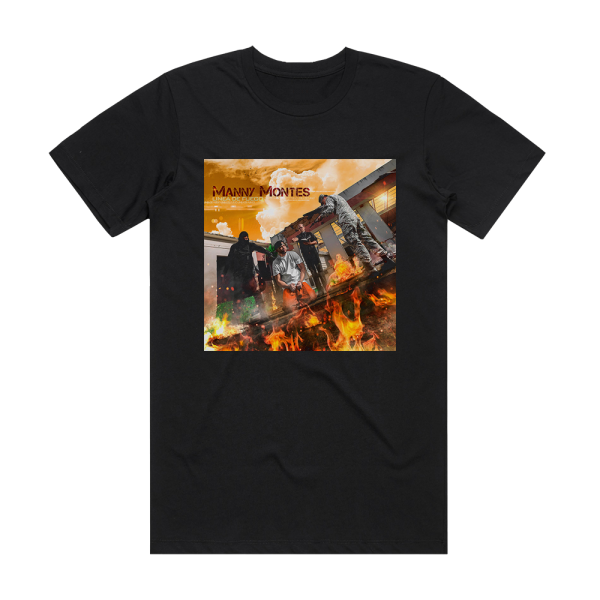 manny montes Linea De Fuego Album Cover T-Shirt Black