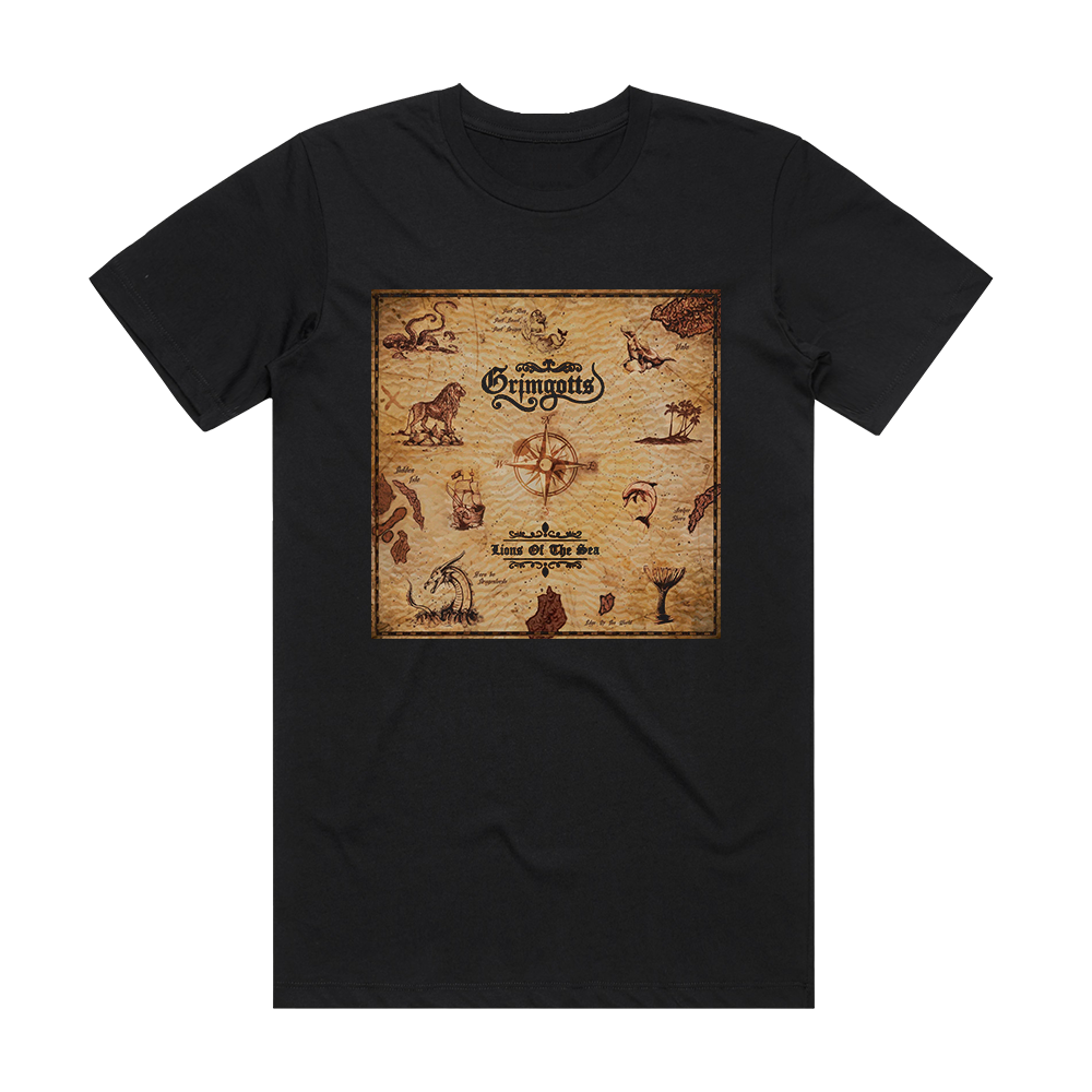 Grimgotts Lions Of The Sea Album Cover T-Shirt Black