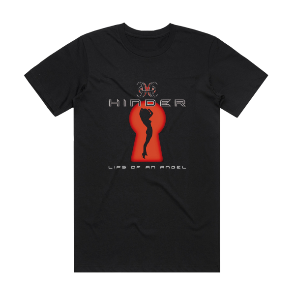 Hinder Lips Of An Angel Album Cover T-Shirt Black