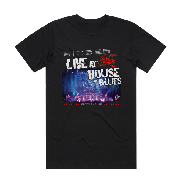 Hinder Live At House Of Blues  Cleveland Oh Album Cover T-Shirt Black