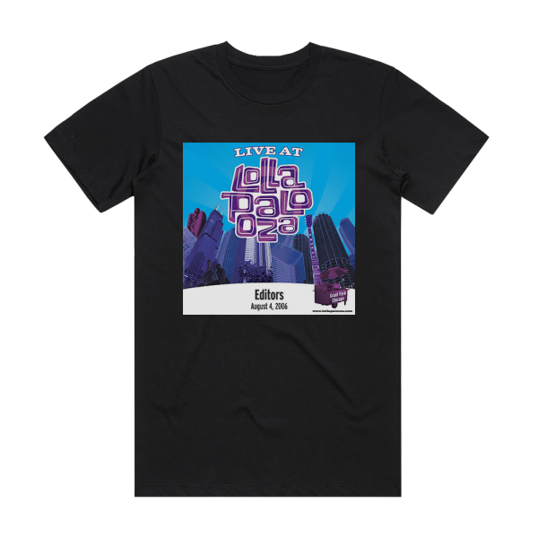 Editors Live At Lollapalooza Album Cover T-Shirt Black