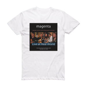 Magenta Live At Real World Album Cover T-Shirt White