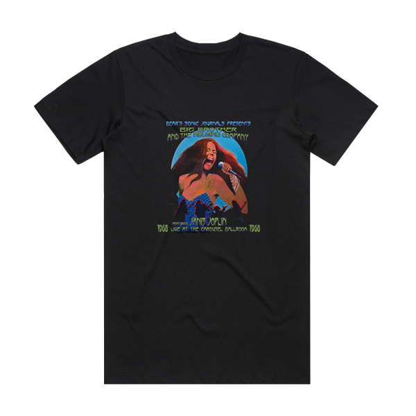 Big Brother and The Holding Company Live At The Carousel Ballroom 1968 Album Cover T-Shirt Black