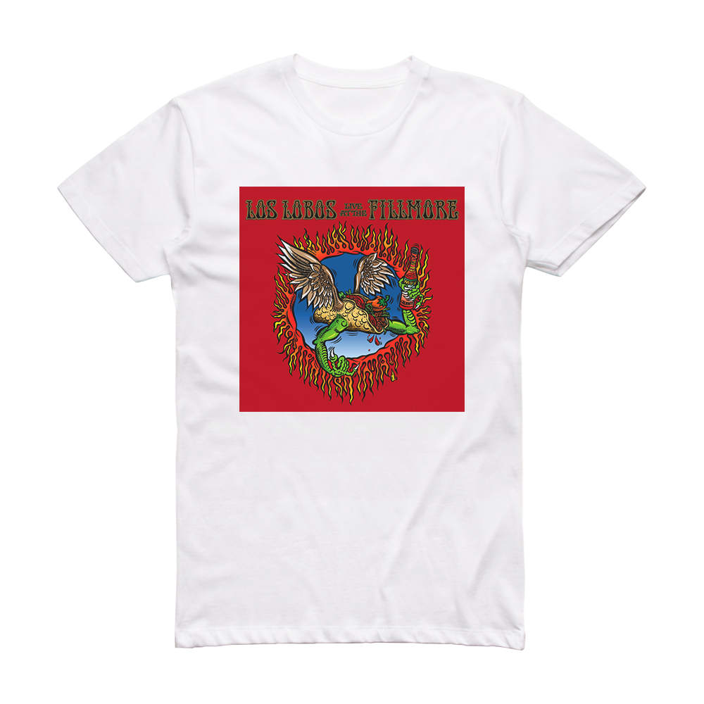 Los Lobos Live At The Fillmore Album Cover TShirt White ALBUM COVER