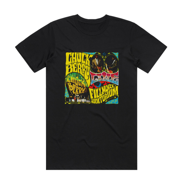 Chuck Berry Live At The Fillmore Auditorium Album Cover T-Shirt Black