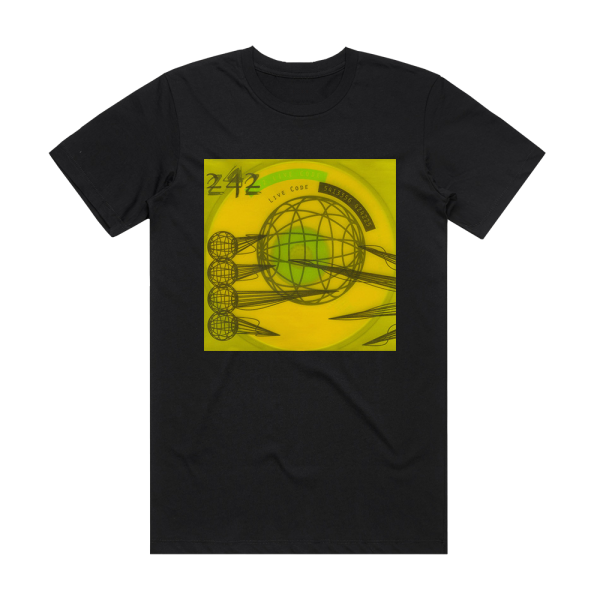 Front 242 Live Code Album Cover T-Shirt Black