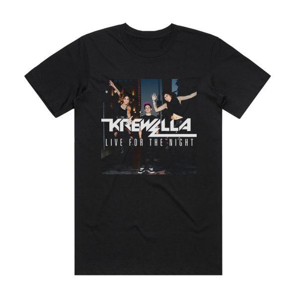 Krewella Live For The Night Album Cover T-Shirt Black