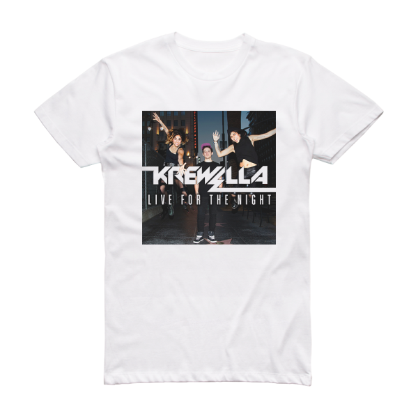 Krewella Live For The Night Album Cover T-Shirt White