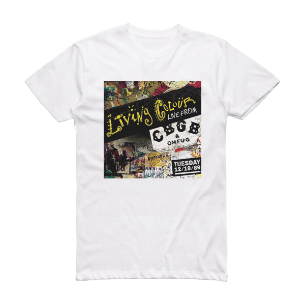 Living Colour Live From Cbgbs Album Cover T-Shirt White