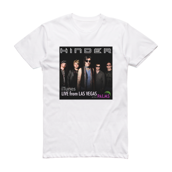 Hinder Live From Las Vegas At The Palms Album Cover T-Shirt White