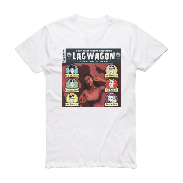 Lagwagon Live In A Dive Album Cover T-Shirt White