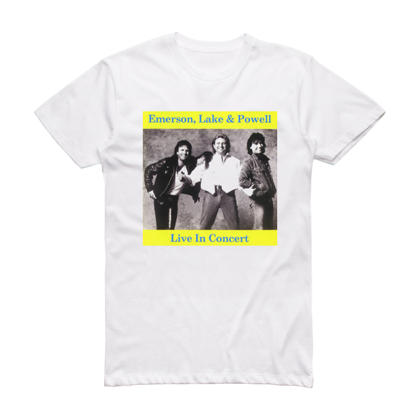 Emerson Lake & Powell Live In Concert More Album Cover T-Shirt White