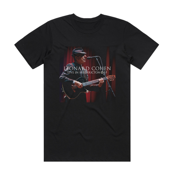 Leonard Cohen Live In Fredericton Album Cover T-Shirt Black