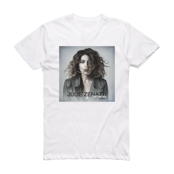 Julie Zenatti Live Piano Voix Quelque Part Album Cover T-Shirt White