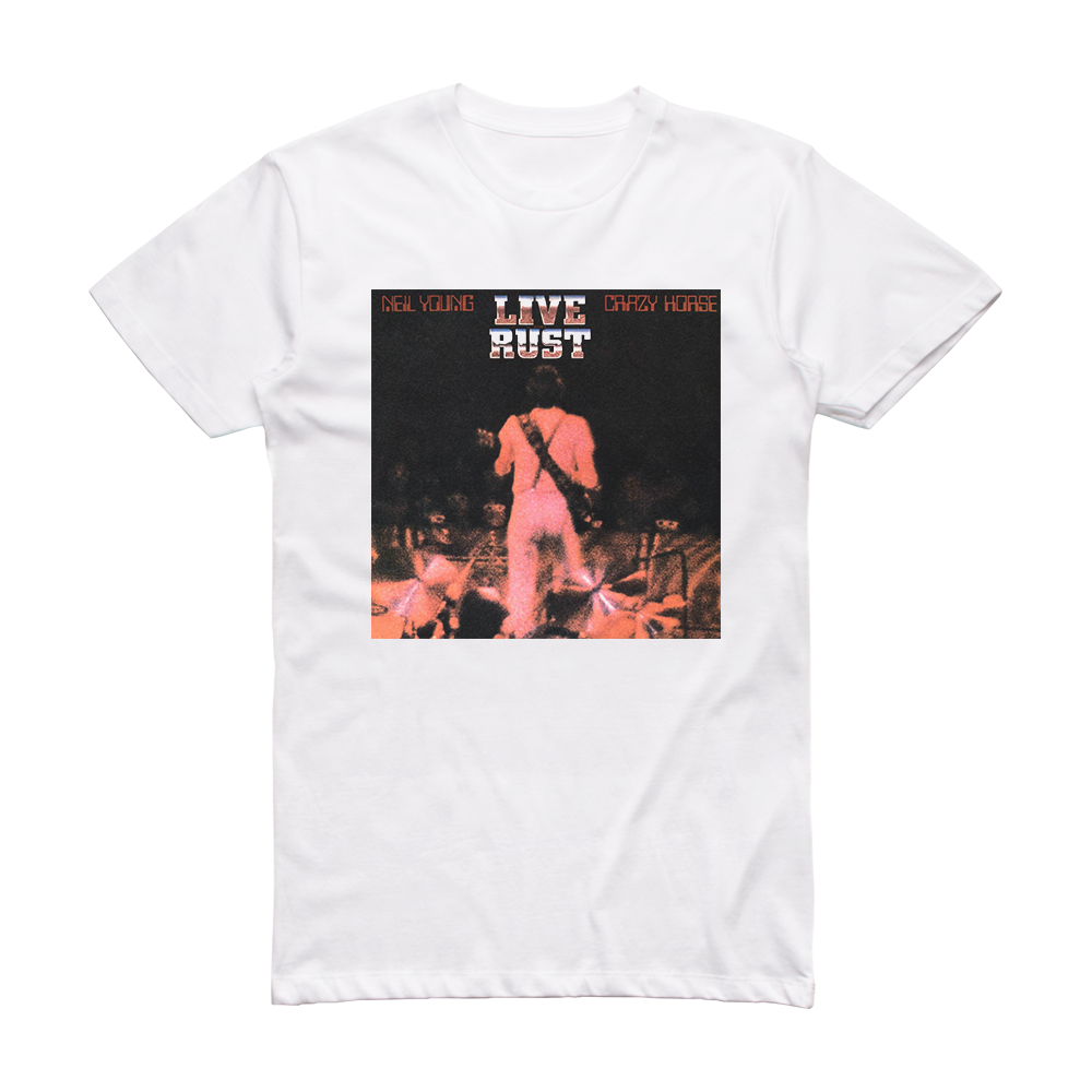 Neil Young Live Rust Album Cover T-Shirt White – ALBUM COVER T-SHIRTS