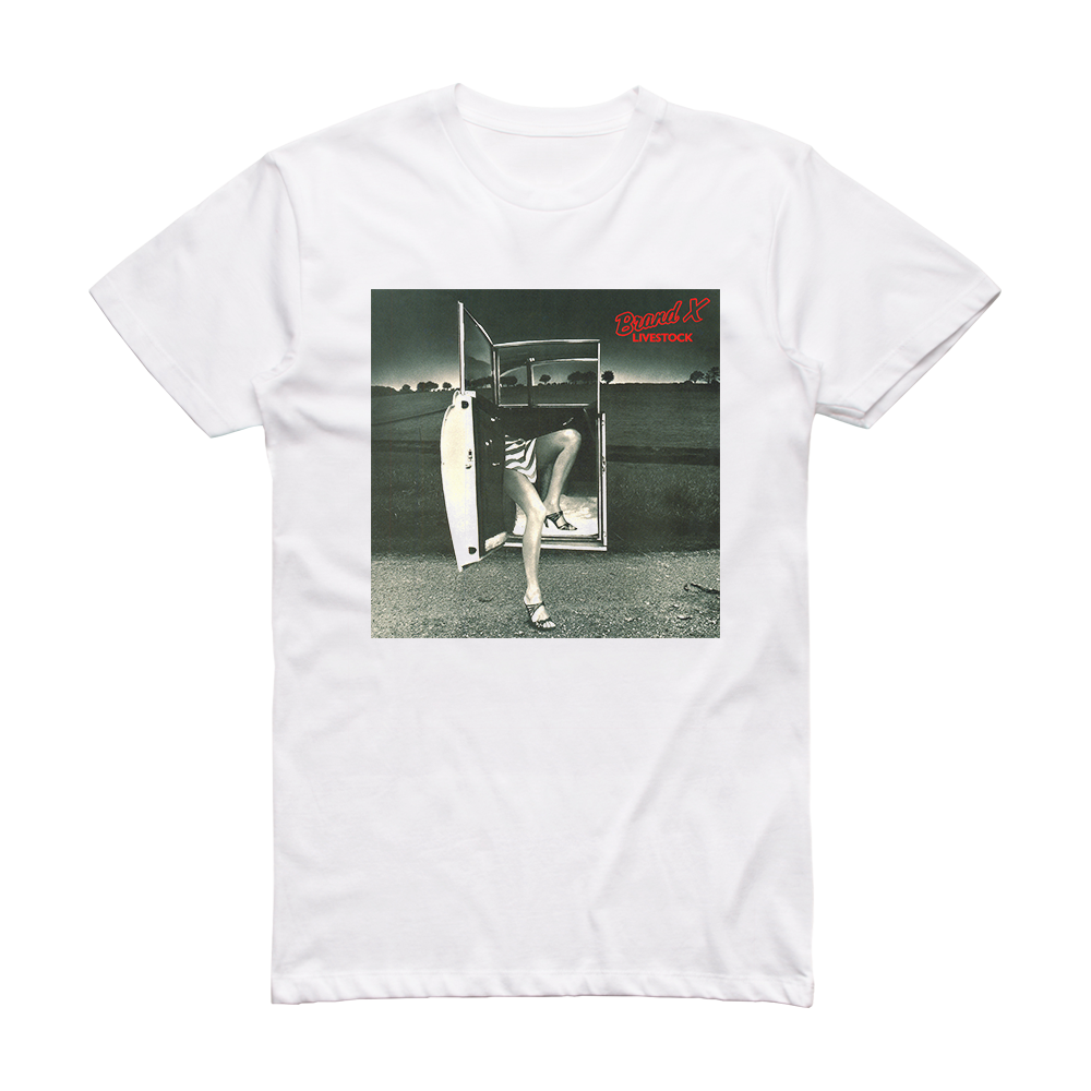 Brand X Livestock Album Cover T-Shirt White – ALBUM COVER T-SHIRTS