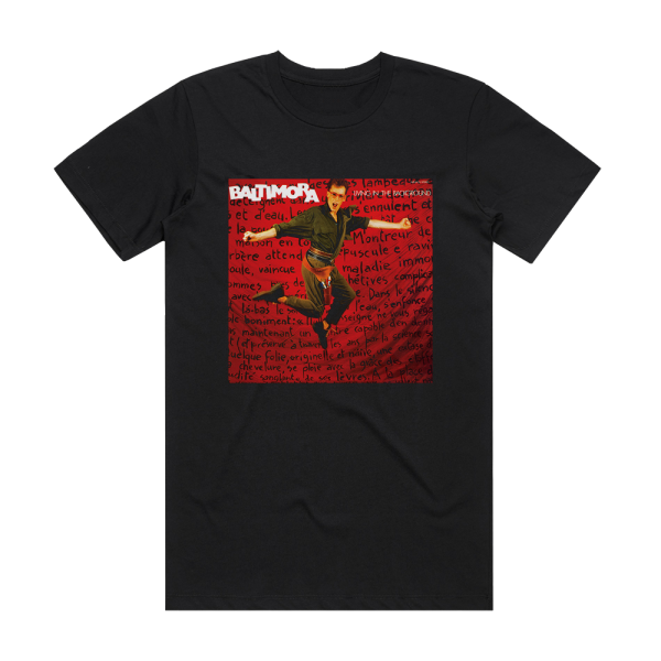 Baltimora Living In The Background Album Cover T-Shirt Black