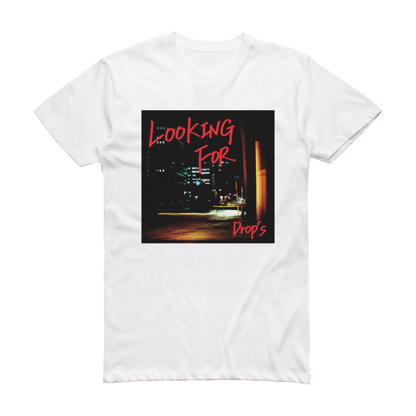 Drops Looking For Album Cover T-Shirt White