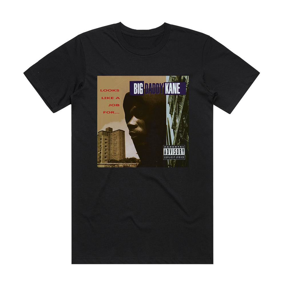 Big Daddy Kane Looks Like A Job For Album Cover T-Shirt Black – ALBUM COVER  T-SHIRTS