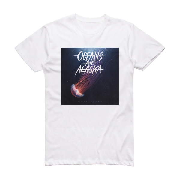 Oceans Ate Alaska Lost Isles Album Cover T-Shirt White