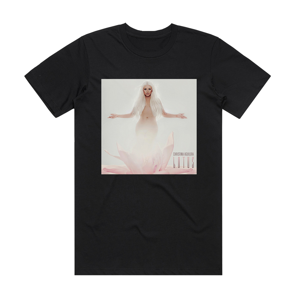 Christina Aguilera Lotus Album Cover T-Shirt Black – ALBUM COVER T-SHIRTS