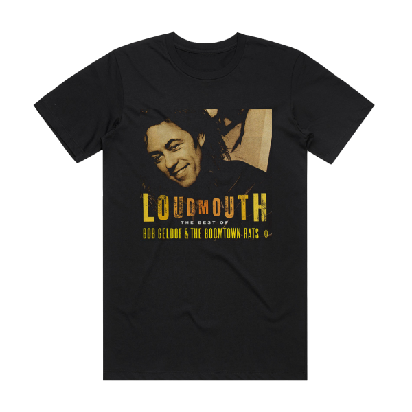 Bob Geldof Loudmouth The Best Of Bob Geldof The Boomtown Rats Album Cover T-Shirt Black