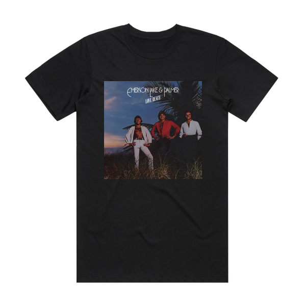 Emerson Lake & Palmer Love Beach Album Cover T-Shirt Black