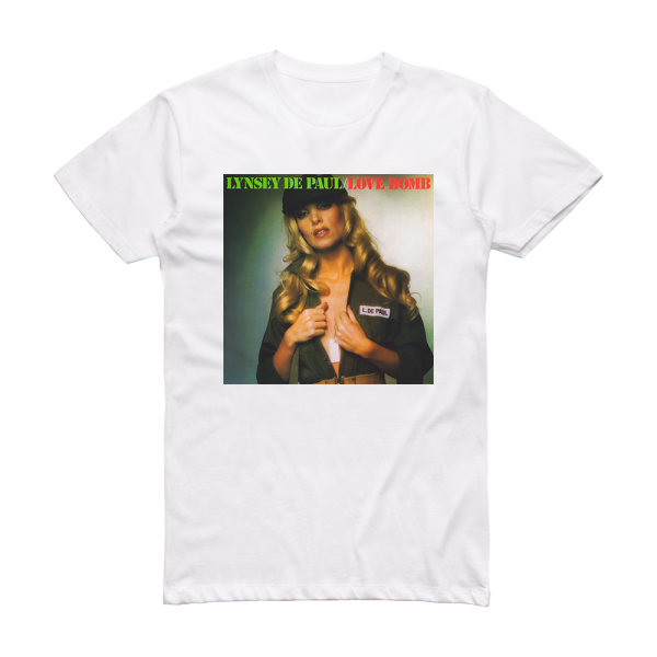 Lynsey de Paul Love Bomb Album Cover T-Shirt White