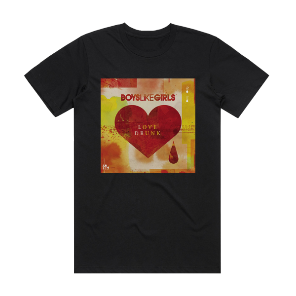 Boys Like Girls Love Drunk Album Cover T-Shirt Black