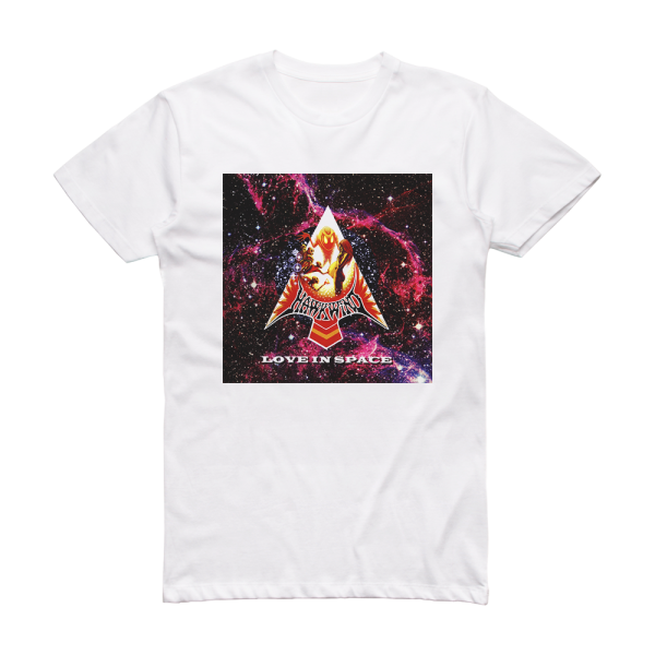 Hawkwind Love In Space Album Cover T-Shirt White – ALBUM COVER T-SHIRTS