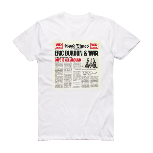 Eric Burdon and The Animals Love Is Album Cover T-Shirt White