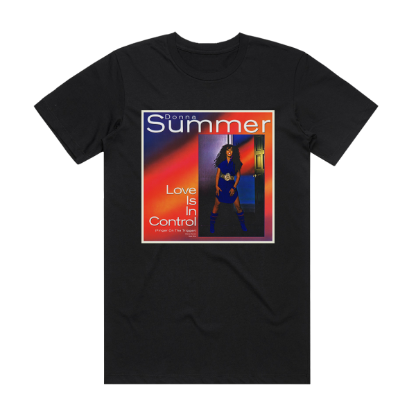 Donna Summer Love Is In Control Finger On The Trigger Album Cover T-Shirt Black