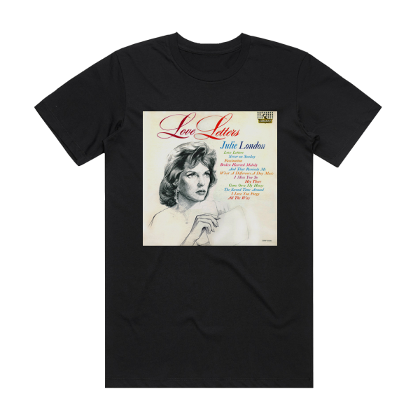 Julie London Love Letters Album Cover T-Shirt Black