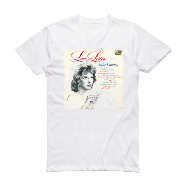 Julie London Love Letters Album Cover T-Shirt White