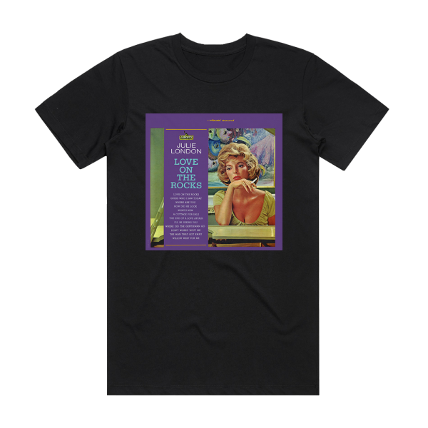 Julie London Love On The Rocks Album Cover T-Shirt Black