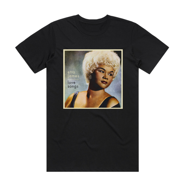 Etta James Love Songs Album Cover T-Shirt Black