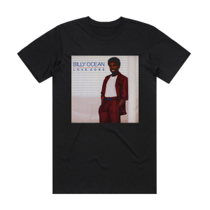 Billy Ocean Love Zone Album Cover T-Shirt Black