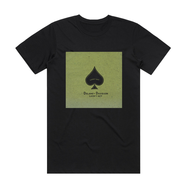 Delaney Davidson Lucky Guy Album Cover T-Shirt Black