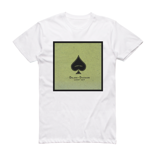 Delaney Davidson Lucky Guy Album Cover T-Shirt White