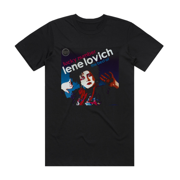 Lene Lovich Lucky Number The Best Of Lene Lovich Album Cover T-Shirt Black