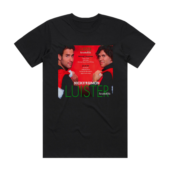 Nick and Simon Luister Kersteditie Album Cover T-Shirt Black