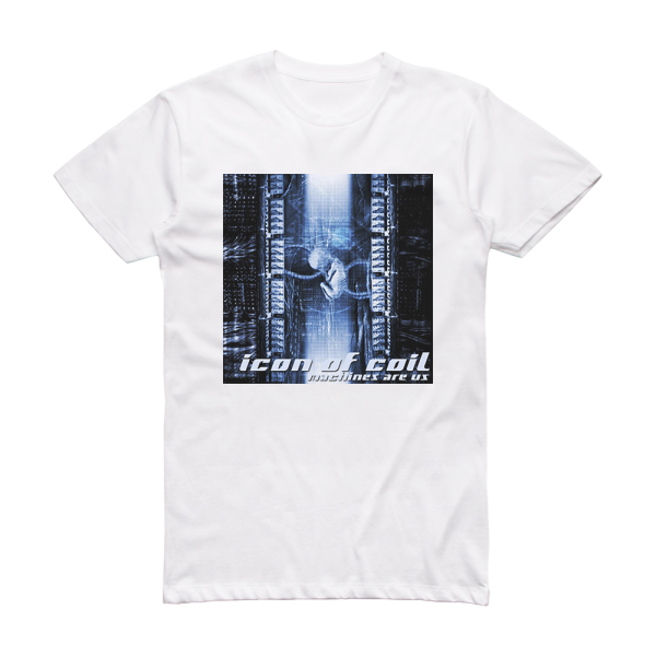 Icon of Coil Machines Are Us Album Cover T-Shirt White