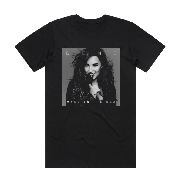 Demi Lovato Made In The Usa Album Cover T-Shirt Black