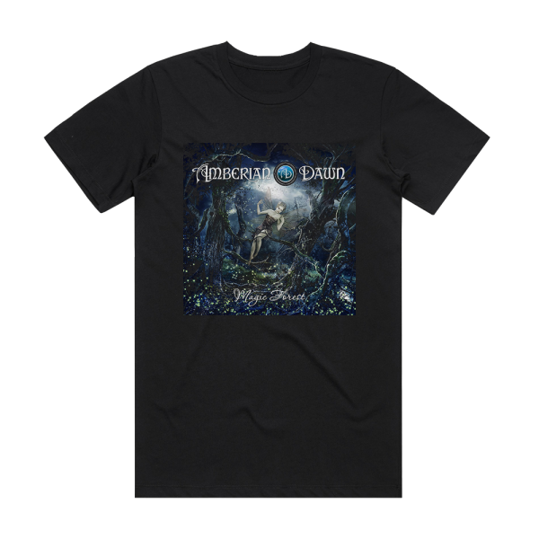 Amberian Dawn Magic Forest Album Cover T-Shirt Black