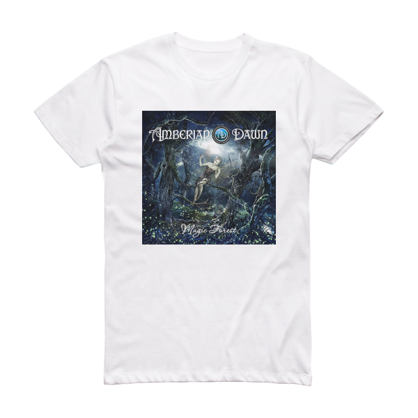 Amberian Dawn Magic Forest Album Cover T-Shirt White