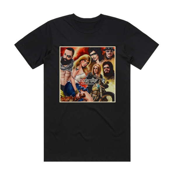 Moderatto Malditos Pecadores Album Cover T-Shirt Black