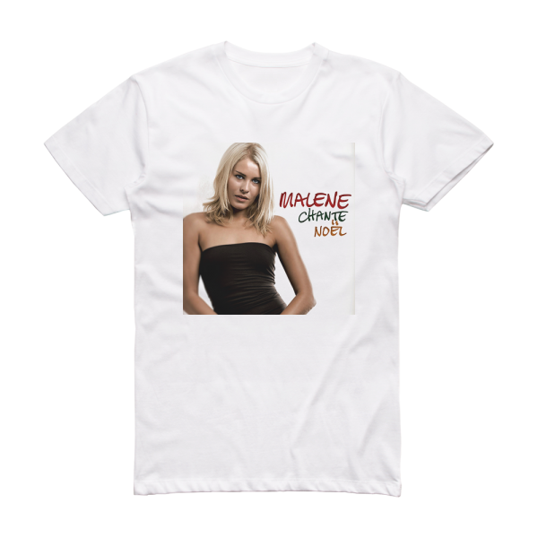 Malene Mortensen Malene Chante Nol Album Cover T-Shirt White
