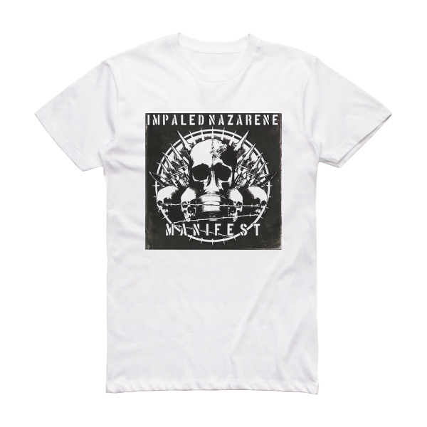 Impaled Nazarene Manifest Album Cover T-Shirt White